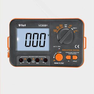 维希VC60B+数字兆欧表1000V高精度新能源汽车绝缘电阻测试仪摇表
