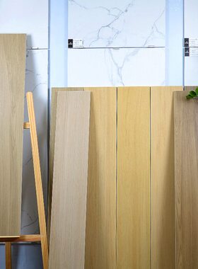 奶油色木纹砖200x1200全瓷低吸仿实木瓷砖奶油风原木色木地板瓷砖