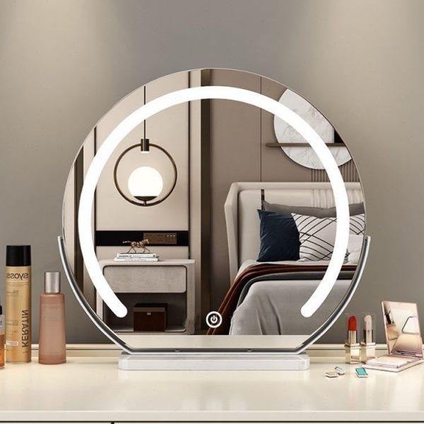 镜子化妆镜台式桌面梳妆台带灯家用智能灯美妆镜宿舍网红风,家装主材,智能浴室镜,淘宝优惠券,粉丝福利购,淘宝优惠卷