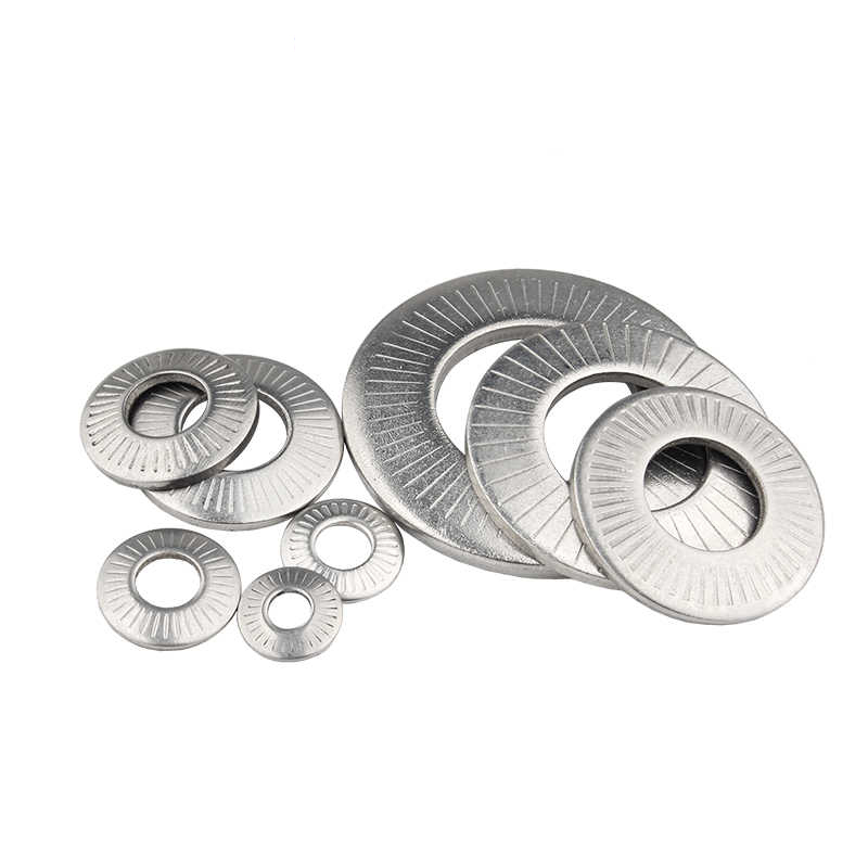 304不锈钢蝶形/j鞍形单面花齿垫圈防滑平垫片M4M5M6M8M10M12M16M2