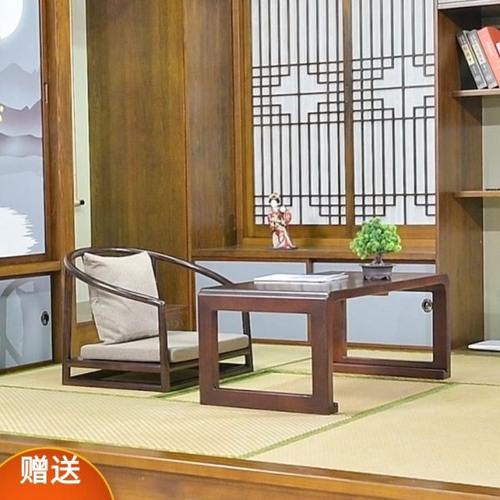 实木榻榻米茶几 禅意地桌飘窗桌简约矮茶桌炕桌中式白蜡木和室桌
