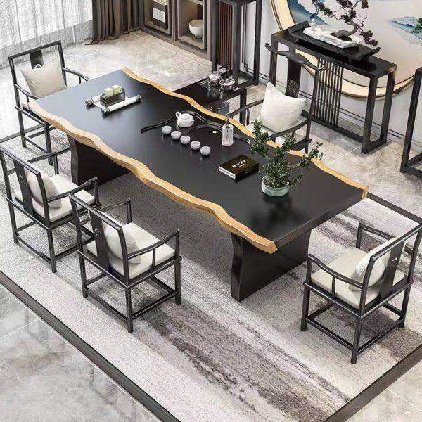 实木无拼接新中式茶桌椅组合整版功夫禅意桌公室泡茶桌茶台桌子,商业/办公家具,茶台/茶桌,淘宝优惠券,粉丝福利购,淘宝优惠卷