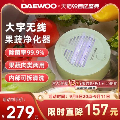 DAEWOO大宇无线果蔬清洗机家用除农残细菌洗菜机全自动食材净化器
