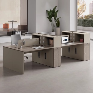 员工办公桌简约职员桌组合套装办公工位卡座46人位财务办公室桌子