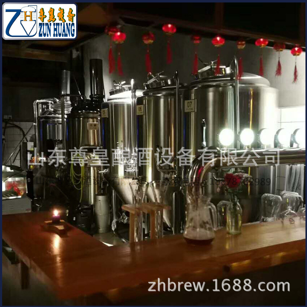 精酿啤酒设备 济南酿酒设备厂家 啤酒屋自酿啤酒设备 304啤酒机