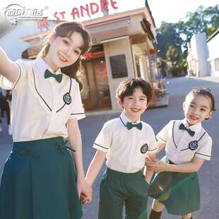 幼儿园园服儿童教师服校服夏装班服夏季小学生英伦风校服套装班服