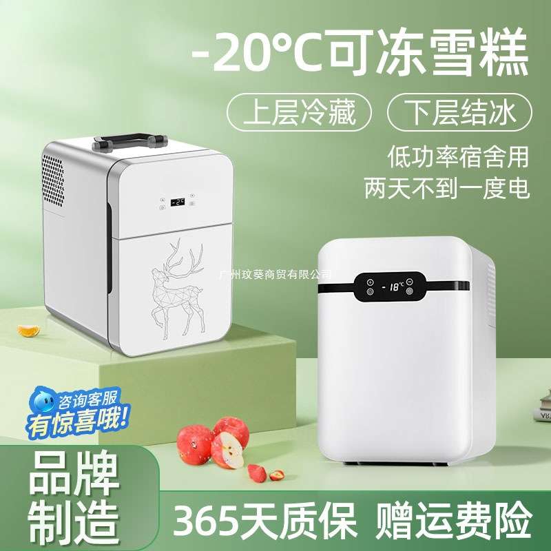 SAST车载迷你小冰箱迷你宿舍出租房小型母乳单人用冷藏箱车家两用