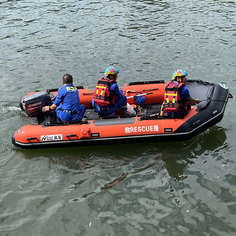 源头厂家冲锋舟抗洪防汛橡皮艇加厚气垫底路亚钓鱼船艇可招投标