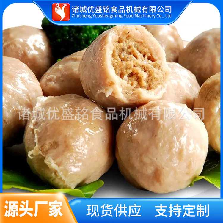 小规格潮汕牛肉丸加工设备 全自动鱼丸制作机器 小型丸子成型机