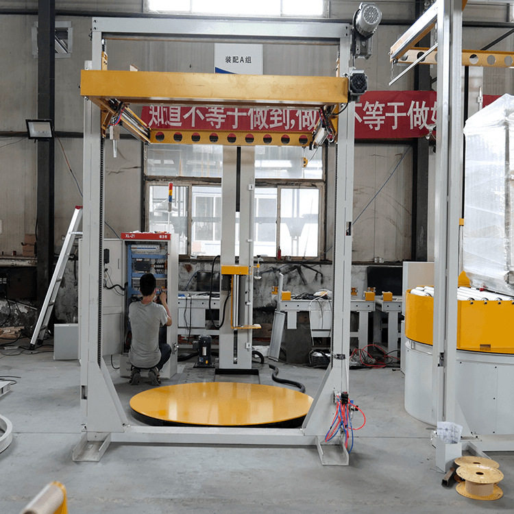 山东大宏 全自动托盘缠绕机 FTP1800F-L 顶部覆膜包装 五面包装机