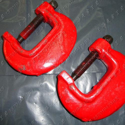 重型钳工用C字夹头钢板轧头 木工G型钢轨夹 固定夹 锻钢夹1-12寸