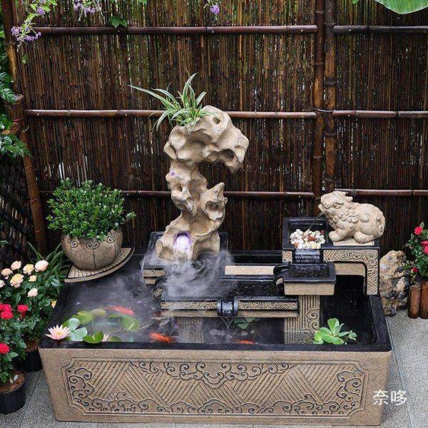 w~户外假山流水喷泉鱼缸摆件水景阳台庭院花园布置装饰造景景观鱼,家居饰品,户外/庭院摆件,淘宝优惠券,粉丝福利购,淘宝优惠卷