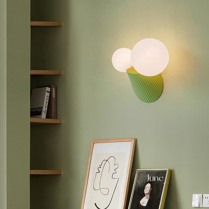 中古法式奶油风创意壁灯现代简约A卧室床头灯北欧客厅电视背景墙