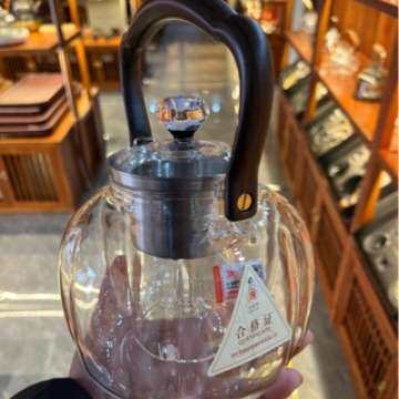 耐热玻璃提梁壶蒸煮一体玻璃煮茶壶电陶炉可用明火加热壶大容量壶