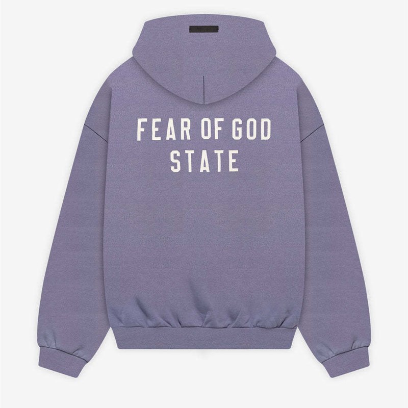 秋冬新款essentials字母刺绣D加绒拉链连帽外套卫衣男女情侣上衣