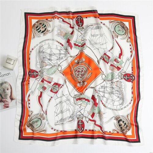 仿真丝大方巾f女春夏季薄款旅游防晒披肩90x90cm围巾装饰领巾头巾