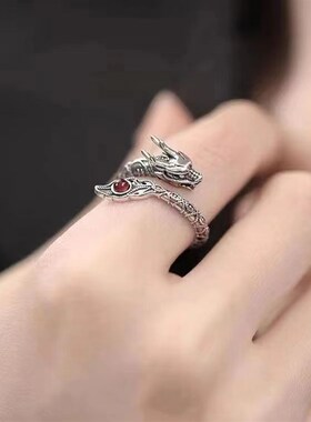 明杰  新品神龙摆尾戒指环尾戒小K众设计个性高级感气质