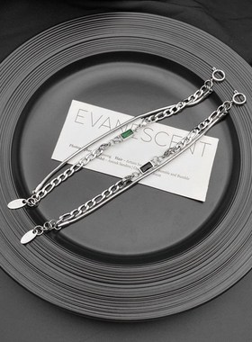 原创双层长方宝石手链女士款y韩版简约双层甜美首饰饰品厂家