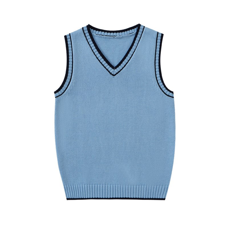 儿童马甲男童毛衣马夹学生校服大童英伦坎肩女童针织背Y心一件代