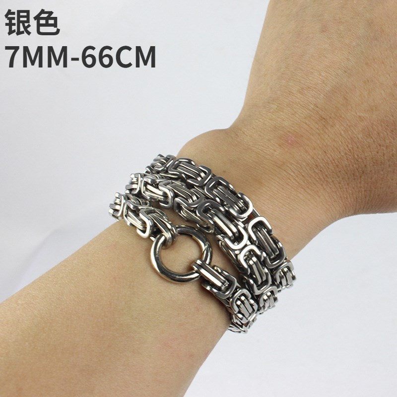 网红手链龙骨钛钢项链龙s脊手串不锈钢霸气用品男时尚腰带车载装