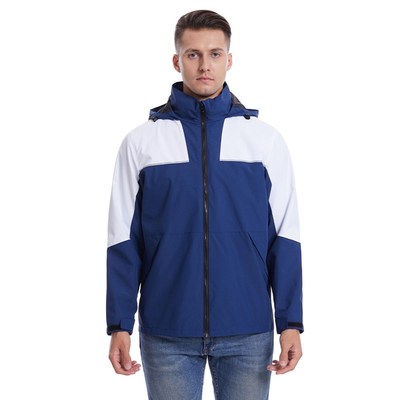 户外冲锋衣男女士三合一抓绒外套防风加K厚保暖登山服工作服套装