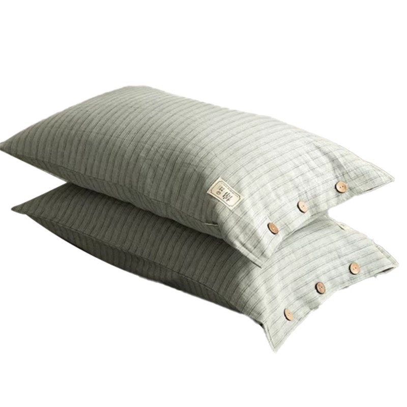 A类全棉枕套一对装家用48cmx74cm儿童纯棉枕头套单个只V枕芯套202