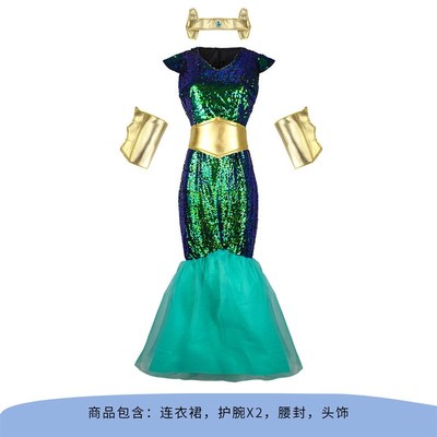 万圣节海王cos服装成人情侣古埃及艳K后法老女美人鱼cos服