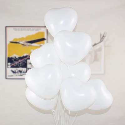 网红10寸2.2克心形亚光气球结婚 生日布置P婚礼婚房装饰气球