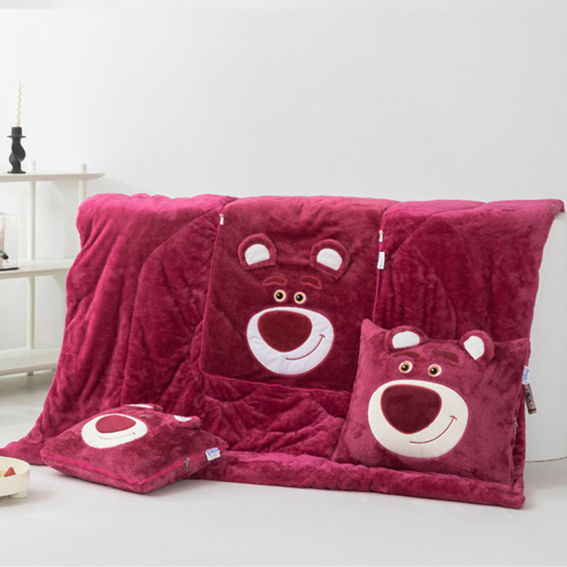 加厚折叠迪士尼抱枕被子两用汽车靠垫枕头被办公室沙发午睡空调被