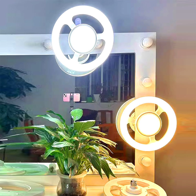 化妆台补光灯泡化妆镜前直播灯方向盘转轮圆盘环形网红美妆