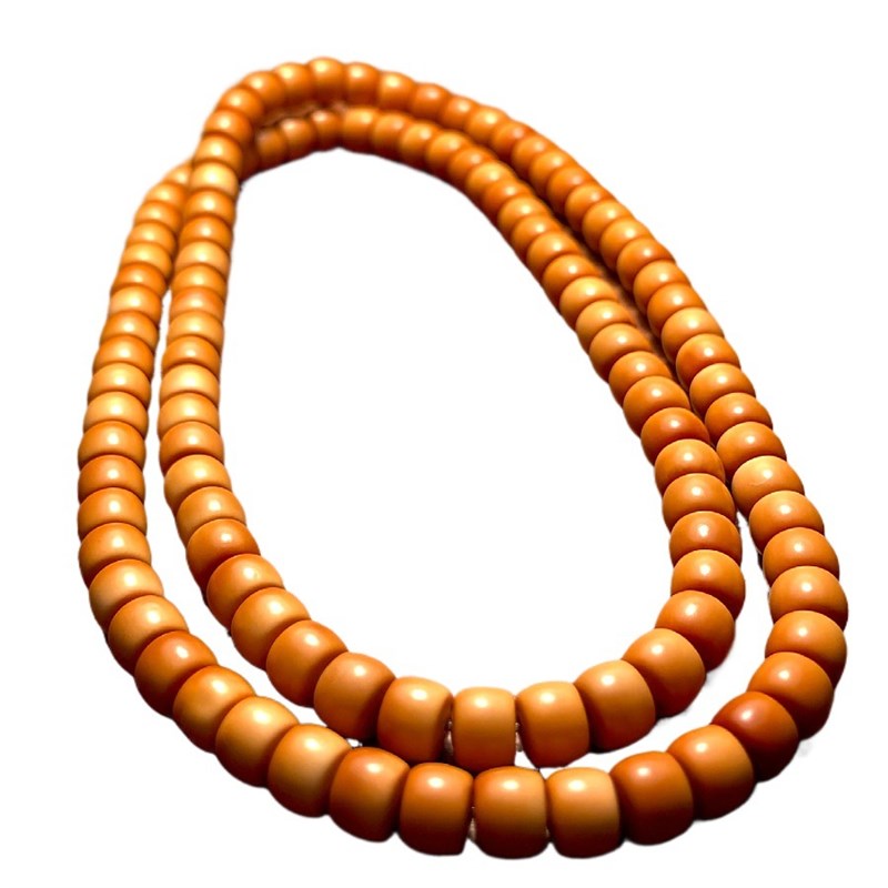 老型珠橄榄核脖挂文玩长串男款直切桶珠项链男士108颗念珠女