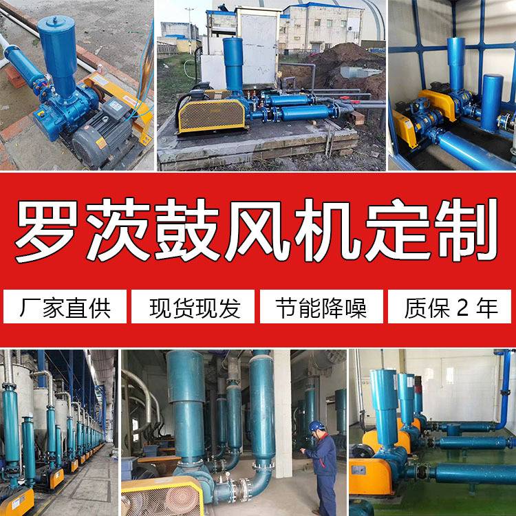 罗茨风机增氧机22KW大风量曝气机 三叶鼓风机污水处理隔音房