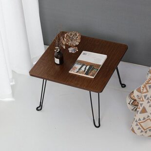 折叠茶几正方形边几小户型学生宿舍折叠桌四方桌小矮桌竹子折叠桌