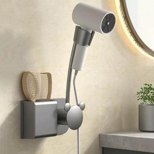 懒人吹风机支架免手持旋转解放双手电吹风机风筒置物架壁挂免打孔