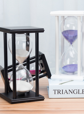 定制刻字沙漏计时器儿童时间5/10/30/60分钟创意流沙瓶办公室摆件