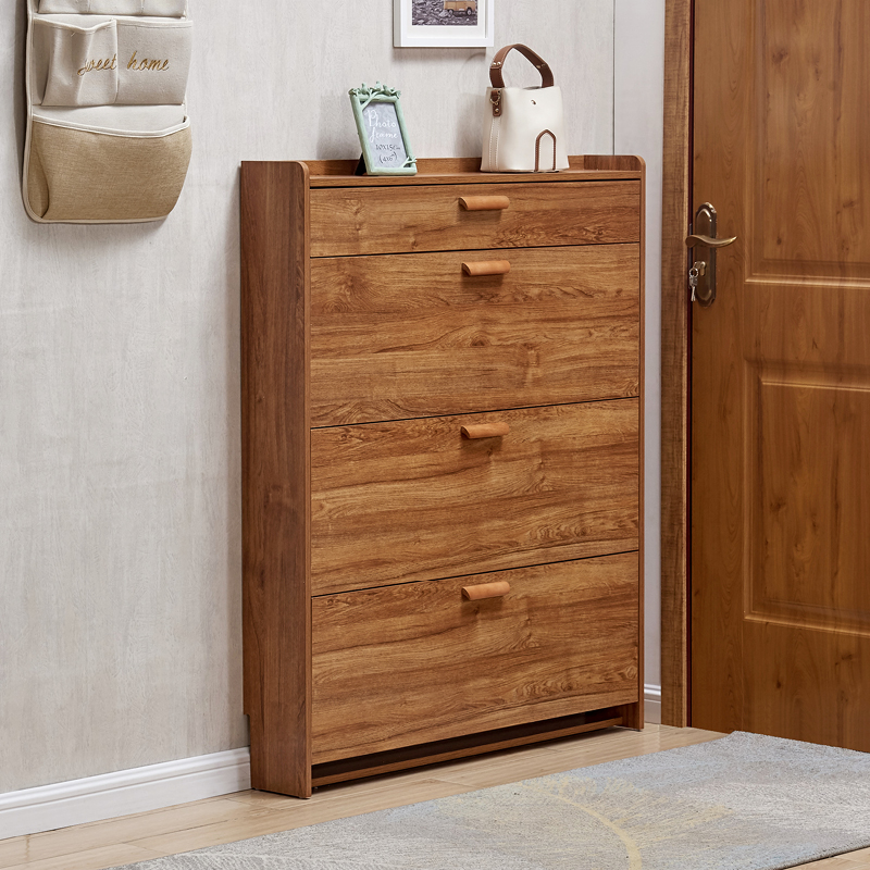 超薄鞋柜17cm组装经济型家用门口多功能简约现代门口翻斗式小鞋柜