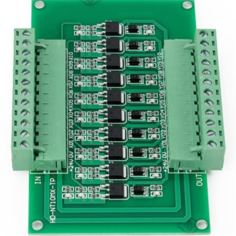 10路PLC放大板直流晶体管npn型输入输出功率板 DC12V-24V
