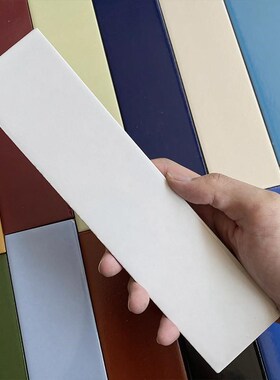 外墙砖6x24小块老款彩色长条农村自建房围墙阳台白色亮光纯色瓷砖