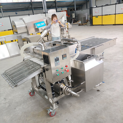 600型瀑布式上浆机 串串蔬菜淋浆机 浆液循环使用 管道可拆卸设计