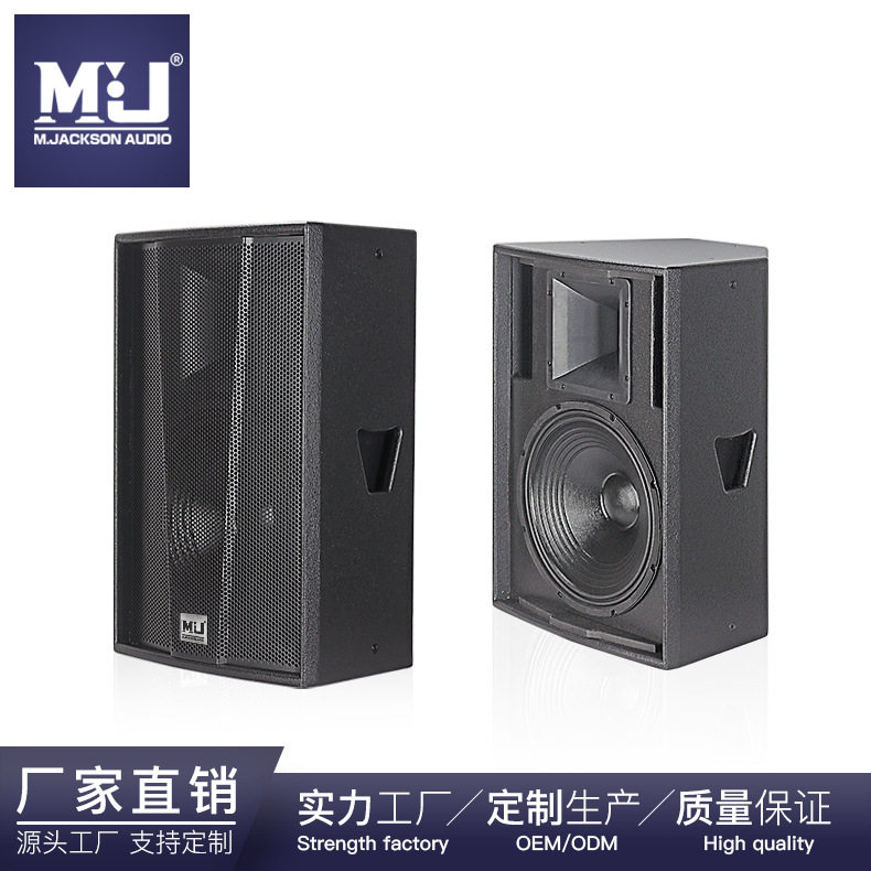 厂家直销单15寸F15+全频音箱户外舞台演出大功率音响监听夹板音响