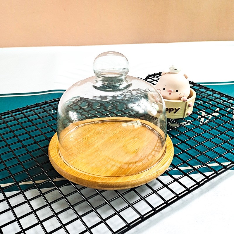 木盘带盖子小蛋糕盘木制竹餐盘茶杯碟盘水果盘储物盘日式托盘装饰