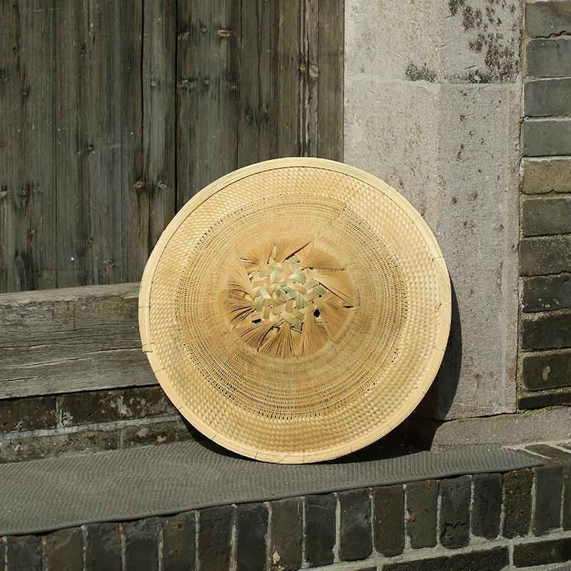 手工挂墙面手工斗笠帽子大号竹编遮阳帽防雨装饰雨伞斗笠舞蹈道具