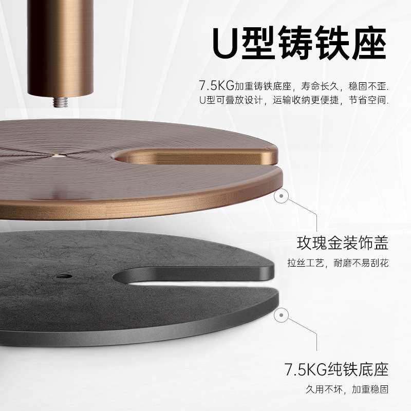 玫瑰金u型一米线栏杆隔离带伸缩带商场多功能挂绳礼宾杆迎宾柱