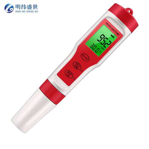 1套[6件] 9908四合一TDS/EC/PH/温度/ 家用饮用水高精度ph测试笔