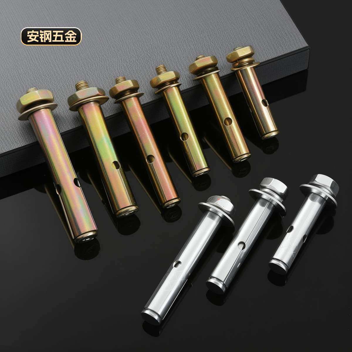 厂家 国标热镀锌膨胀螺丝加长拉爆螺丝镀彩锌铁膨胀螺栓M6-M20