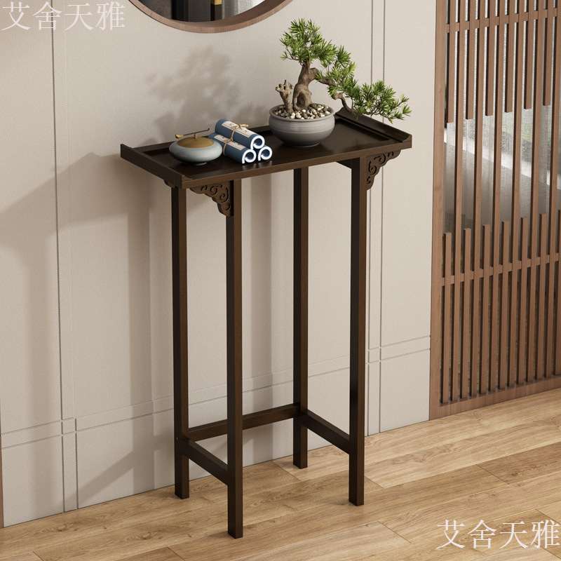 入户玄关桌供台窄桌子家用条几简约新中式订婚场景布置超窄长条案