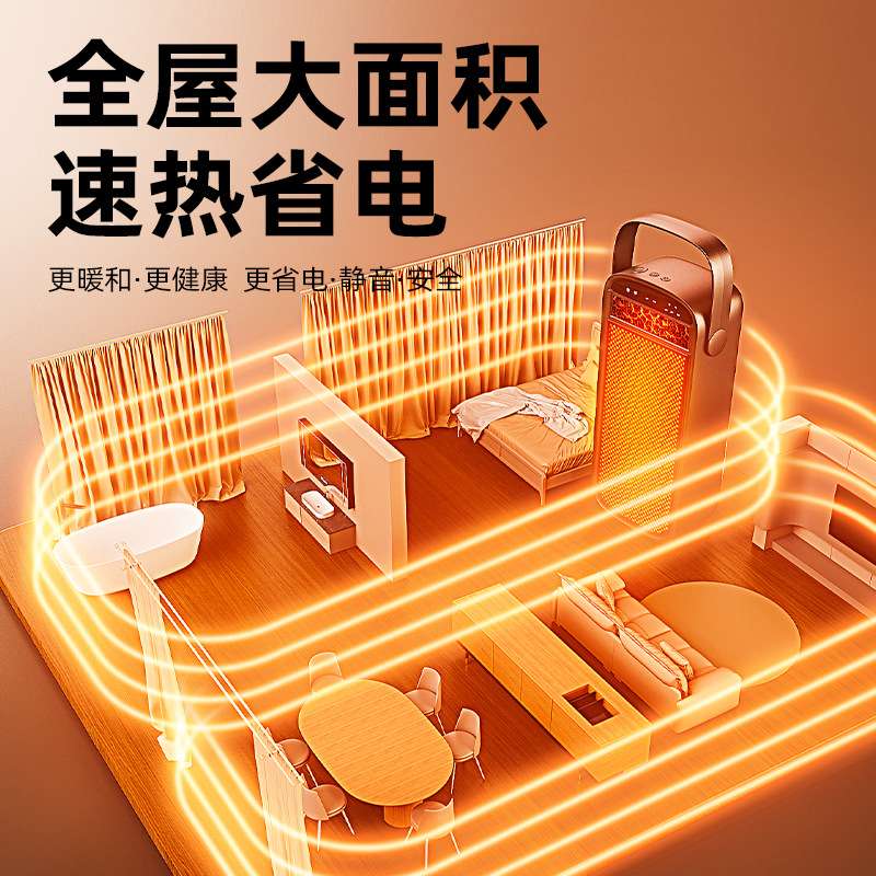 跨境桌面暧风机大功率家用取暖器办公室立式静音暧脚器