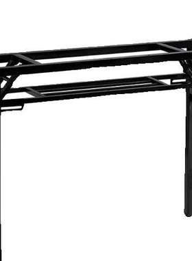 #折叠桌架子长条桌支架双层单层铁架桌子腿折叠铁艺桌架简约白色