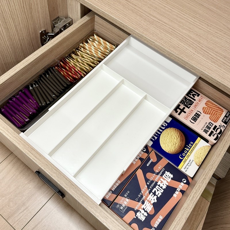 橱柜抽屉内置分隔神器伸缩抽拉悬挂式上下分层置物架分格收纳盒