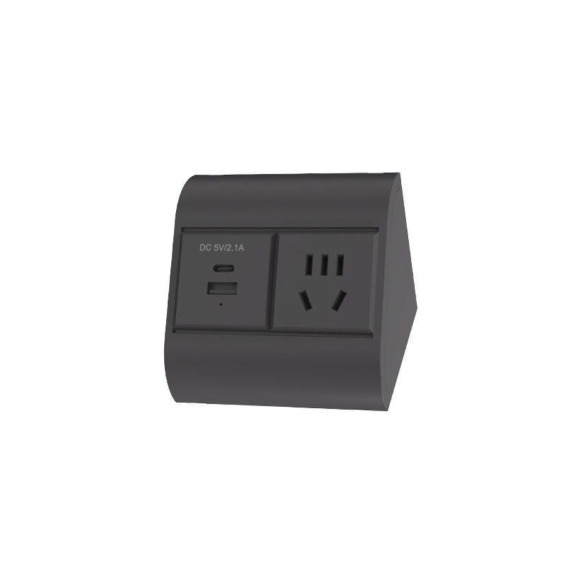 镜柜内转角插线板220v电源插座面板暗盒带USB直角内嵌式隐形五孔